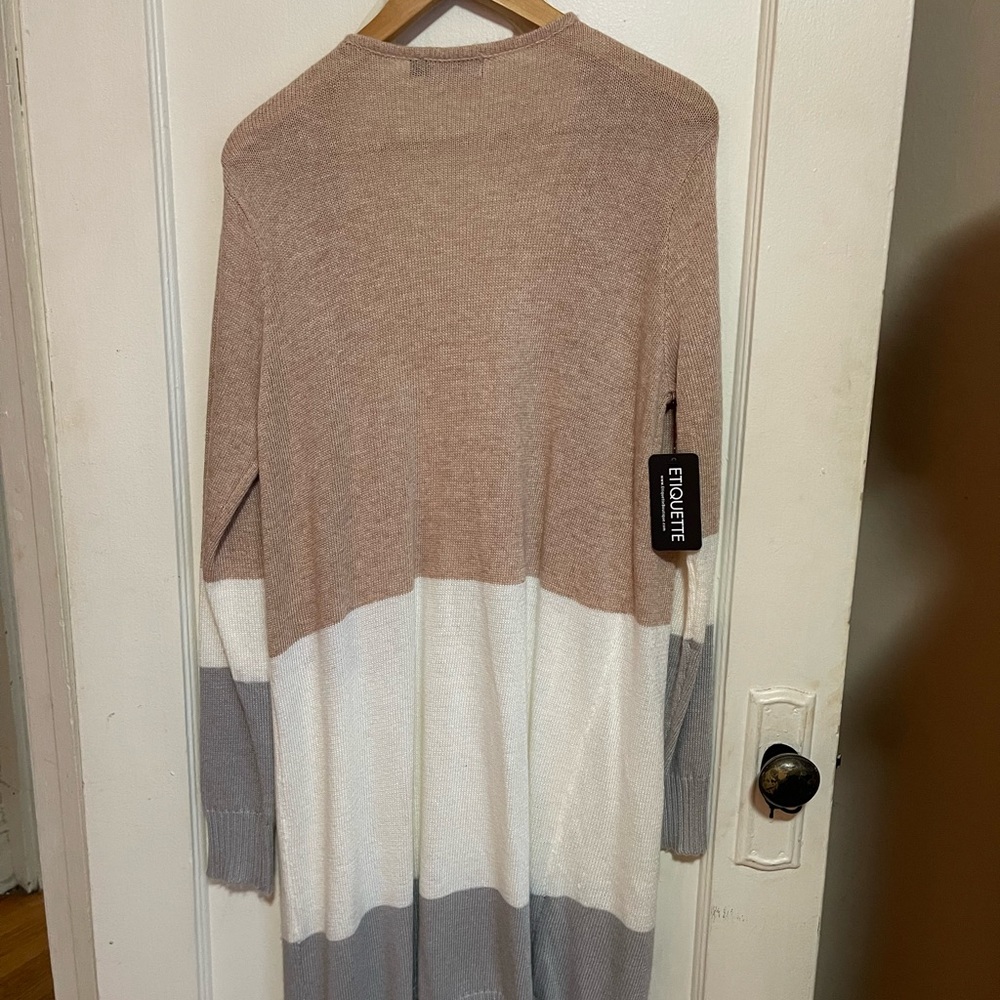 Color Block Duster Cardigan - Picture 4 of 5